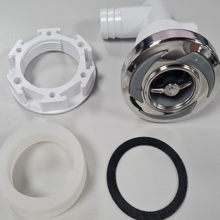 Rotational Jet Small-2.2 Inch for Thermals Tubs, 3 Blade design, Grey-Silver