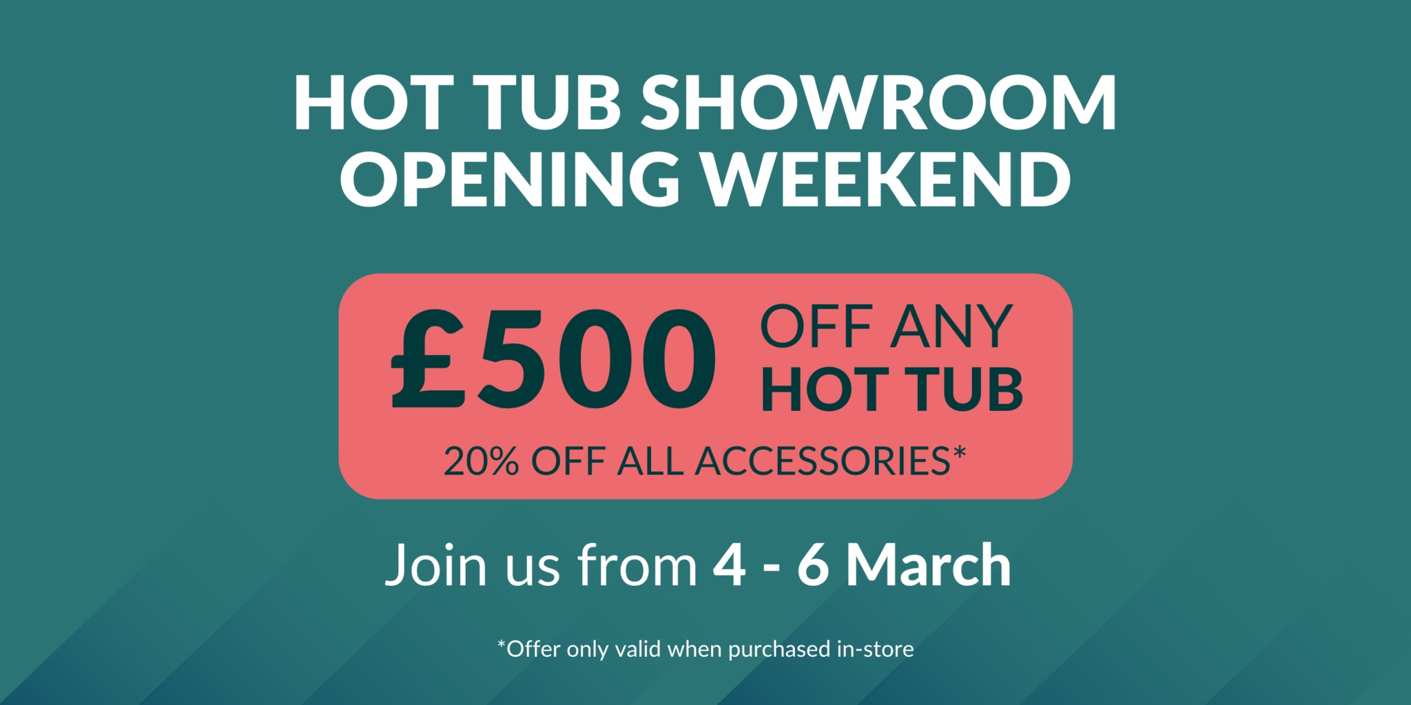 Hot tub showroom launch