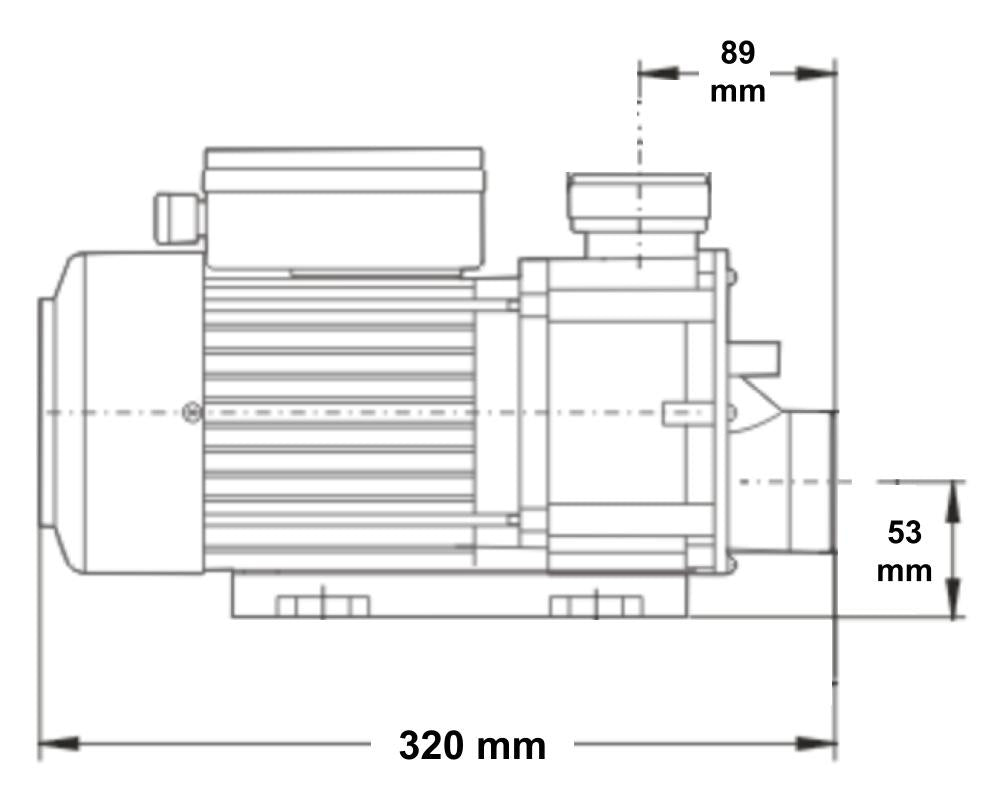 LX TDA50 - Spa Pump - 0.5HP - 1 Speed