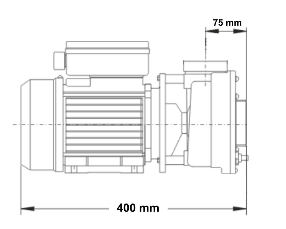 LX LP300 Spa Pump - 3HP - 1 Speed