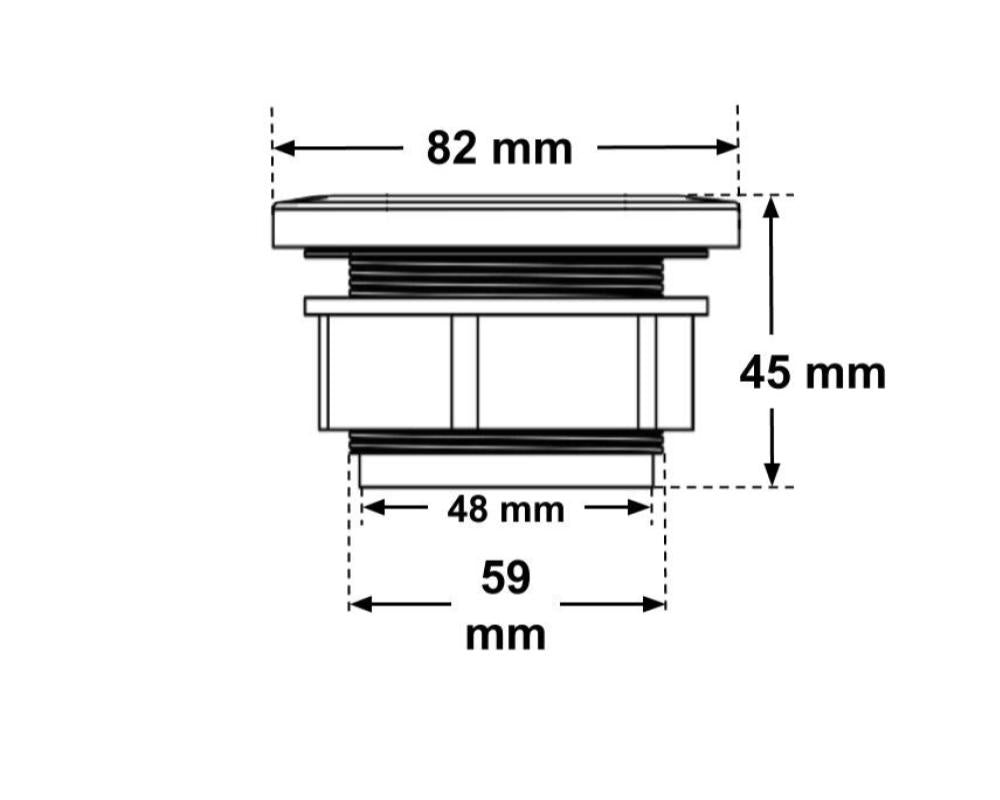 Spa Filter Threaded Mounting Point with Nut & Gasket - 48 MM