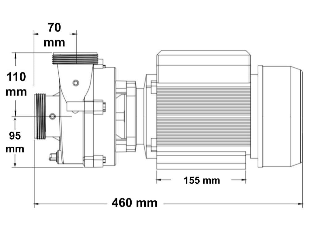 Balboa Niagara Spa Pump - 3HP - 2 Speed