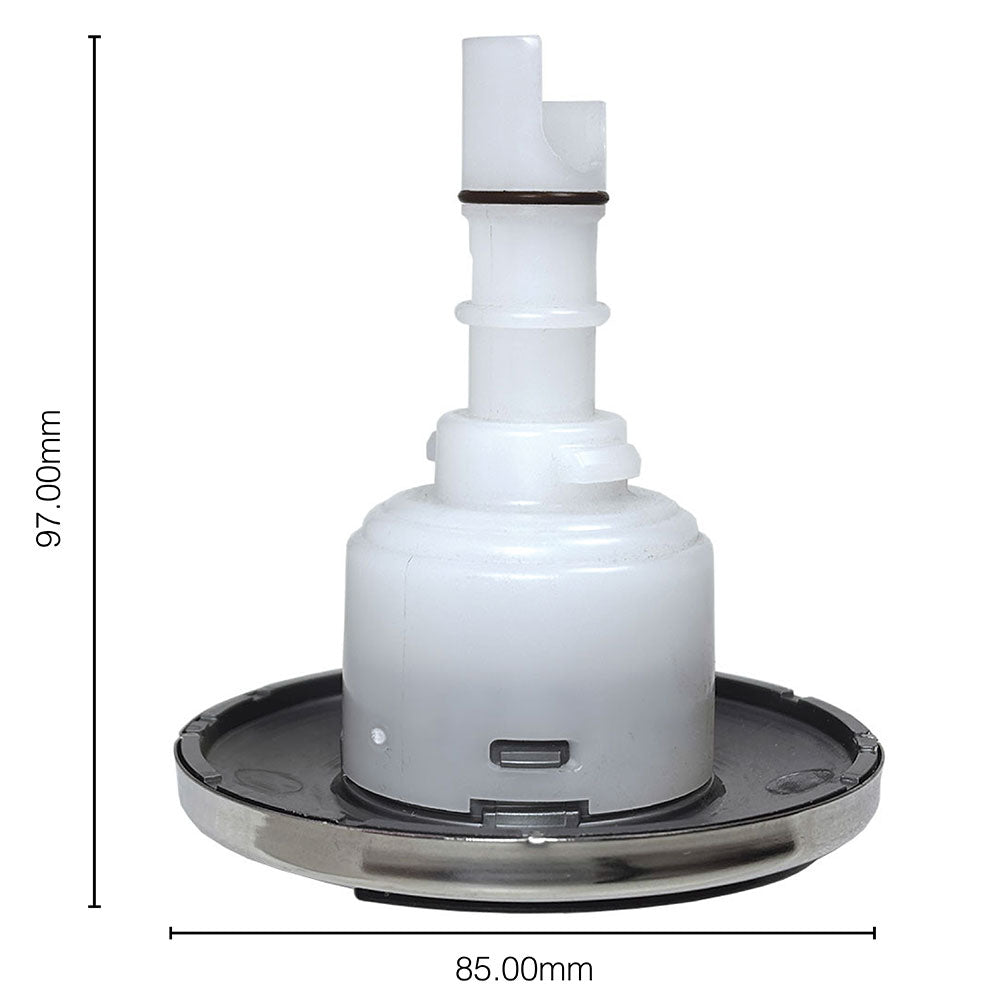Directional Jet Medium-3.5 Inch for Bellagio Genova, Torina, Verona, Milano 2 Brow design, Grey-Silver - White Push Fit