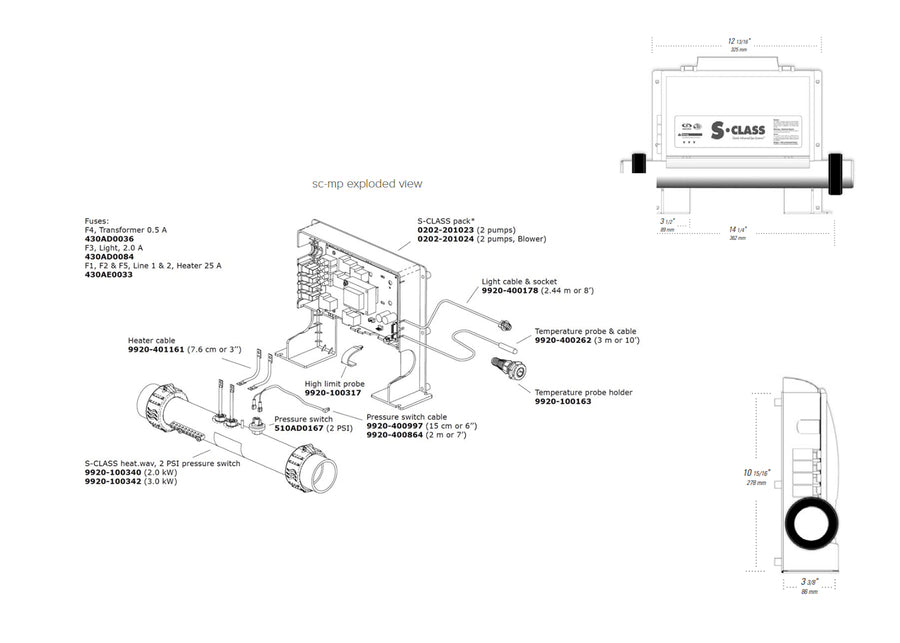 GECKO HEAT.WAV SSPA HEATER 3KW  (9920-100342)