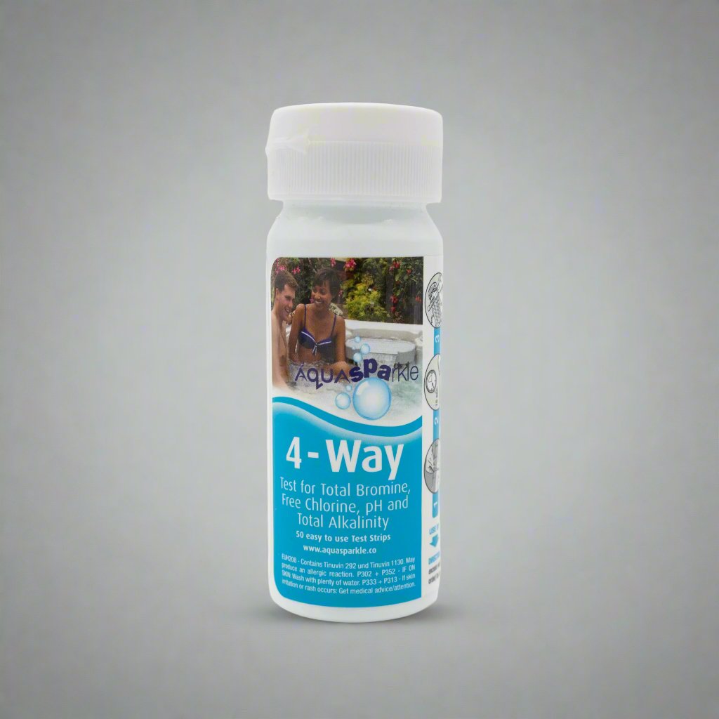 AquaSparkle 4 Way Test Strips for Pools, Hot Tubs and Spas (50 Strips)